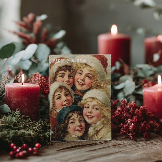 Vintage Victorian Christmas Postcard Postkarte