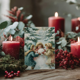 Vintage Victorian Christmas Postcard Postkarte