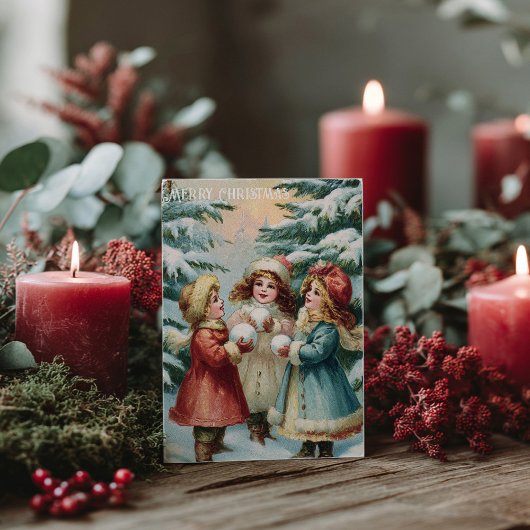 Vintage Victorian Christmas Postcard Postkarte
