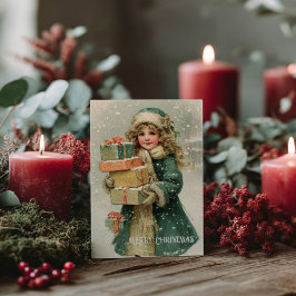 Vintage Victorian Christmas Postcard Postkarte