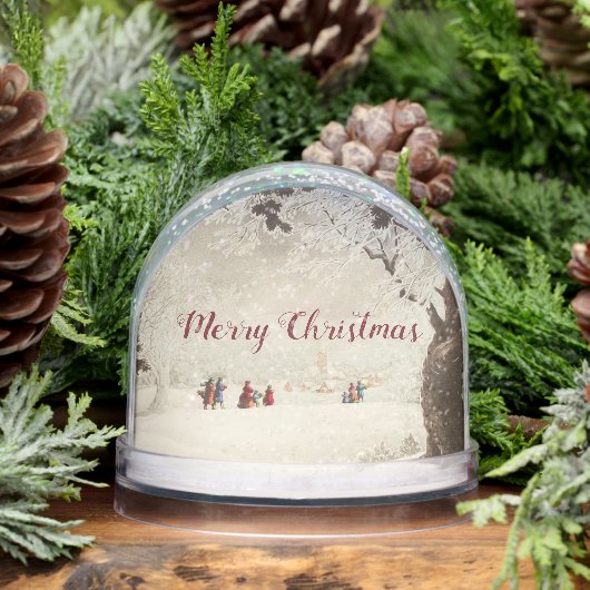 Vintage Victorian Christmas Winter Scene Schneekugeln (Winter)