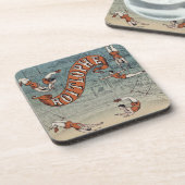 Vintage Victorian Circus  Getränkeuntersetzer (Linke Seite)