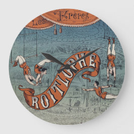 Vintage Victorian Circus  Große Wanduhr
