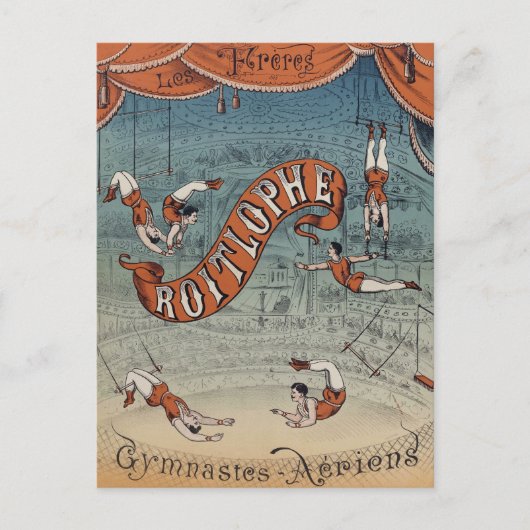 Vintage Victorian Circus  Postkarte (Vorderseite)