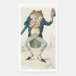 Vintage-Victorian-eleganter Kröte im Morgenkleid Serviette