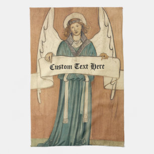 Vintage-Victorian-Engel von William Morris Geschirrtuch