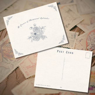 Vintage Victorian Era Autumn Postcard Postkarte