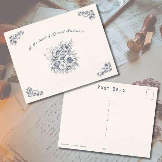 Vintage Victorian Era Summer Postcard Postkarte