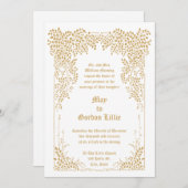 Vintage Victorian Era Tree Foliage Wedding Einladung (Vorne/Hinten)