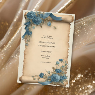 Vintage Victorian Floral Botanical Save the Date Einladung