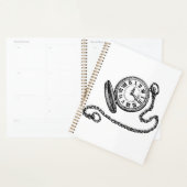 Vintage Victorian Pocket Watch Line Art Planer (Anzeige)