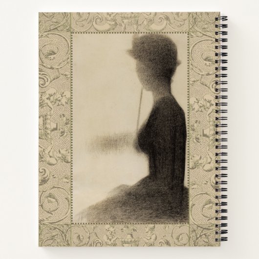 Vintage Victorian Silhouette Notebook Notizblock (Rückseite)