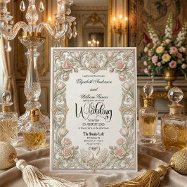 Vintage Victorian Swans Heart Garden Fairytale Einladung