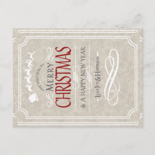 "VINTAGE VICTORIAN WEIHNACHTEN" Postkarte