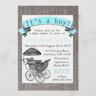 Vintage-victorianische Babyparty-Einladung Einladung