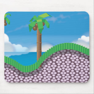 Vintage-Videospiel-Palmen. Mousepad