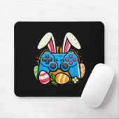 Vintage-Videospielcontroller-Osterhase-Gamer-Bo Mousepad (Mit Mouse)