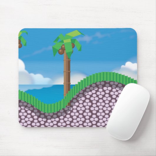 Vintage Videospielpalmen. Mousepad (Mit Mouse)