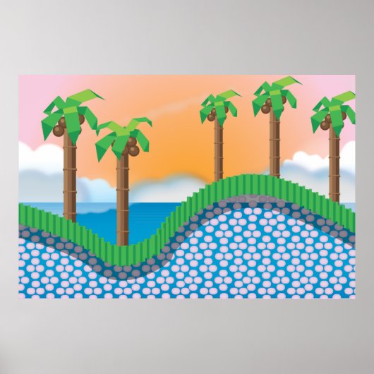 Vintage Videospielpalmen. Poster (Vorne)