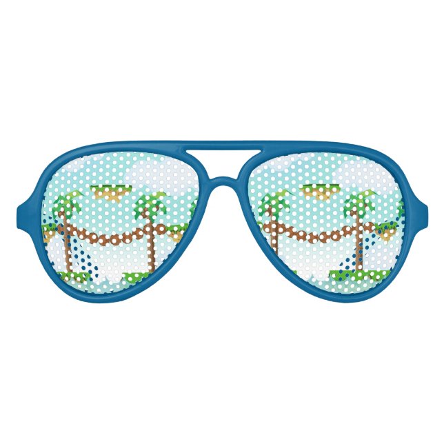 Vintage Videospielpalmen. Sonnenbrille (Vorderseite)