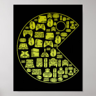 Vintage-Videospielspieler 1980 Retro Millennial Ga Poster