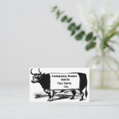 Vintage Vieh-Viehzüchter-Rindfleisch-Kuh Visitenkarte (Stehend Vorderseite)