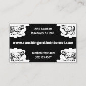 Vintage Vieh-Viehzüchter-Rindfleisch-Kuh Visitenkarte (Rückseite)