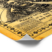 Vintage Viel Glück-Backpulver-Signatur Poster (Ecke)