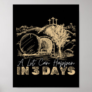 Vintage: Vieles kann in 3 Tagen passieren Ostern J Poster