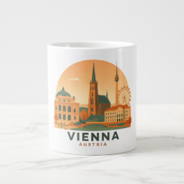 Vintage Vienna Austria Giant Coffee Mug – Retro Jumbo-Tasse