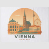 Vintage Vienna Austria Tissue Paper – Retro Travel Seidenpapier (Vorderseite)