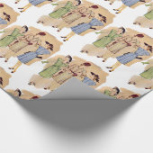 Vintage Vierzigerjahre Mode Geschenkpapier (Ecke)