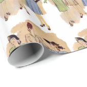 Vintage Vierzigerjahre Mode Geschenkpapier (Rolleneckpunkt)