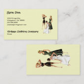 Vintage Vierzigerjahre Sommer-Moden Visitenkarte (Vorne/Hinten)