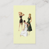 Vintage Vierzigerjahre Sommer-Moden Visitenkarte (Rückseite)