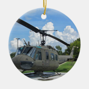 Vintage Vietnam Uh-1 Huey Militärhubschrauber Keramikornament