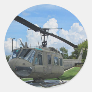 Vintage Vietnam Uh-1 Huey Militärhubschrauber Runder Aufkleber