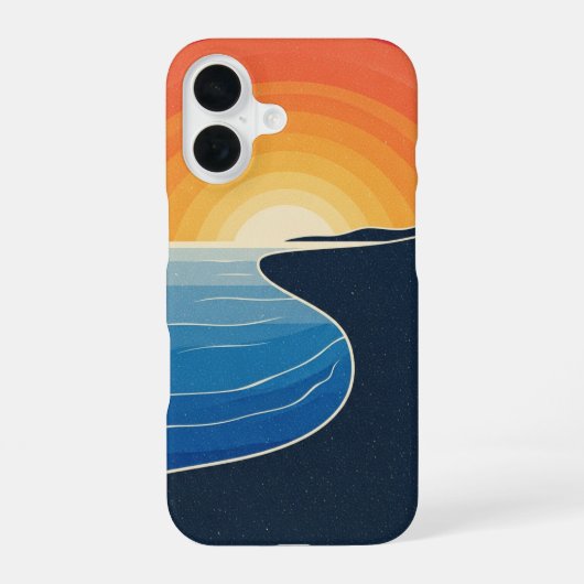 Vintage View of Maritime Cliffs iPhone 16 Hülle (Rückseite)