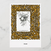 Vintage Viking Celtic Knots Border Wedding Folieneinladung (Rückseite)