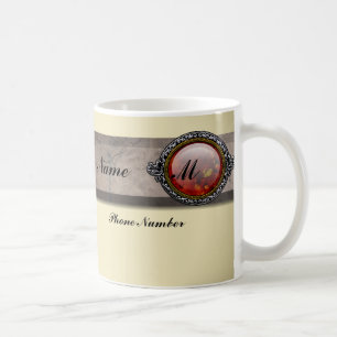 Vintage Viktorianisch-Fibel Monogram Kaffeetasse