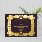 Vintage Viktorianische Ära 1834 Hochzeit Folieneinladung (Stehend vorne)