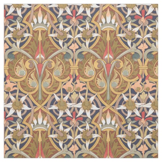 Vintage Viktorianische Ära 1877 Blumenmuster Stoff (Muster)