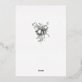 Vintage Viktorianische Ära 1893 Verzierte Hochzeit Folieneinladung (Rückseite)