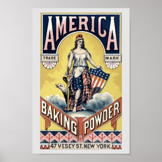 Vintage Viktorianische Ära Amerika Backpulver Ad Poster (Vorne)