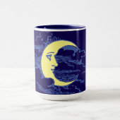 Vintage Viktorianische Ära Crescent Moon Face Tasse (Zentrum)