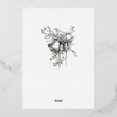 Vintage Viktorianische Ära Folieneinladung (Rückseite)