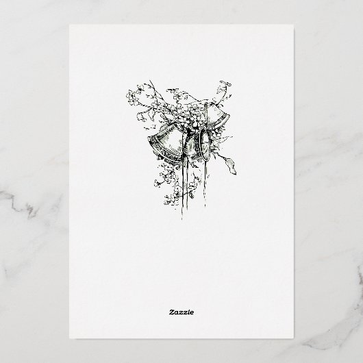 Vintage Viktorianische Ära Folieneinladung (Rückseite)