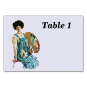 Vintage Viktorianische Artist Lady Painter Palette Tischnummer (Rückseite)