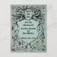 Vintage Viktorianische Artwork Save the Date