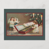 Vintage Viktorianische Baby Angels Weihnachten spi (Vorderseite)